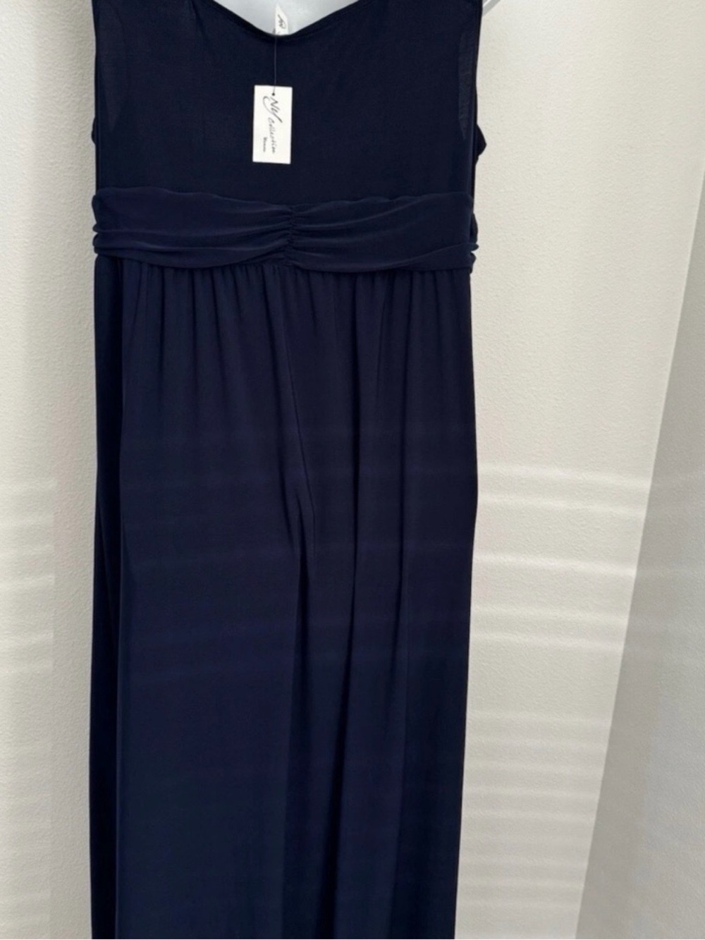 NWT NY Collection Woman Size 3x Dark Navy Sleeveless Maxi Dress